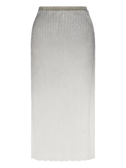 Maison Margiela ombré-effect midi skirt - Grey - zdjęcie produktu nr 1