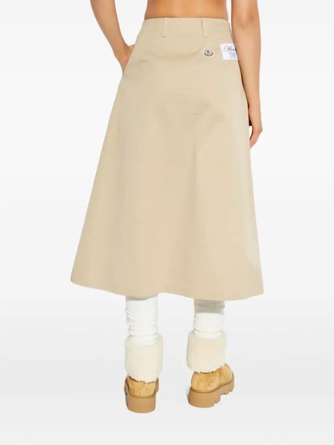 Moncler pleated midi A-line skirt - Neutrals - zdjęcie produktu nr 2