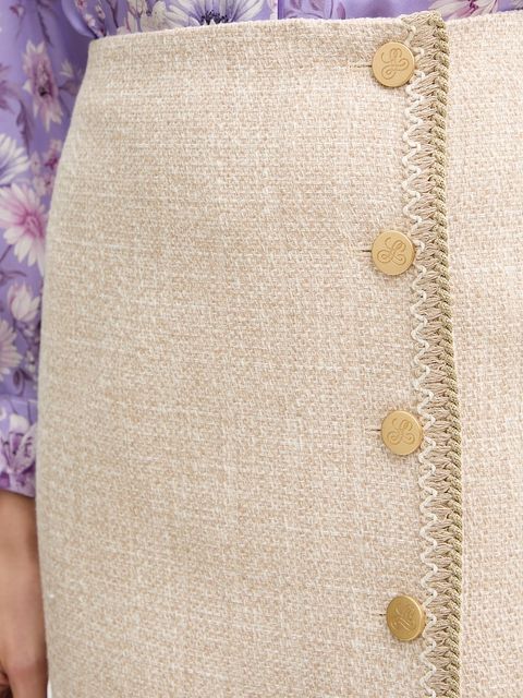 Luisa Spagnoli spódnica z dodatkiem lnu Tanzania