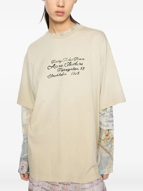 Acne Studios graphic-print T-shirt - Neutrals