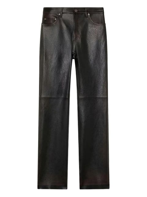Golden Goose leather trousers - Red - zdjęcie produktu nr 1