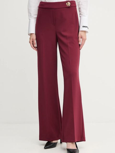 Joseph Ribkoff spodnie damskie kolor bordowy dzwony high waist 253073 - zdjęcie produktu nr 1