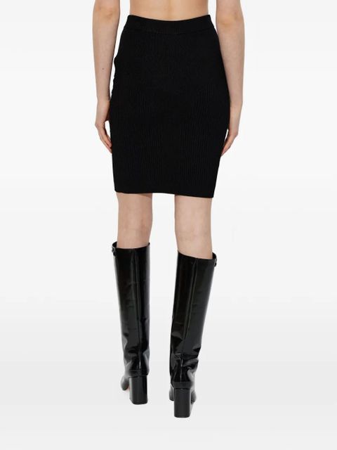 Balmain button ribbed skirt - Black