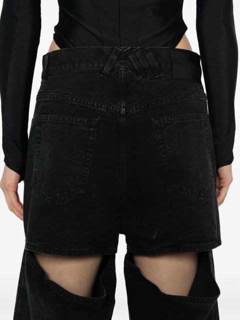 The Attico cut-out jeans - Black