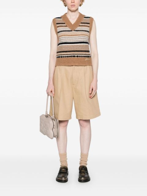 GANNI striped sleeveless jumper - Neutrals - zdjęcie produktu nr 2