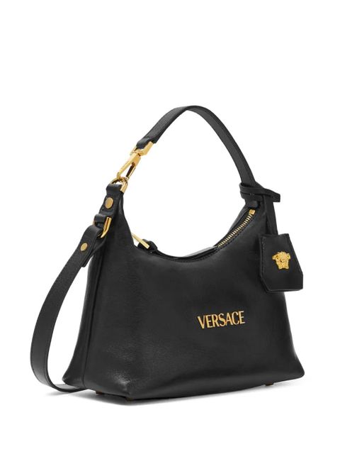 Versace Tag Hobo bag - Black