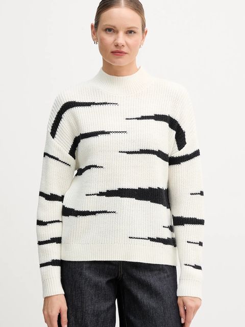 Marc Aurel sweter z domieszką wełny damski kolor beżowy 8044-8000-82090 - zdjęcie produktu nr 1