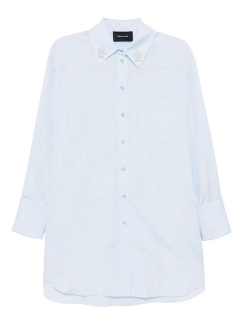Simone Rocha pearl-detailed shirt - Blue - zdjęcie produktu nr 1