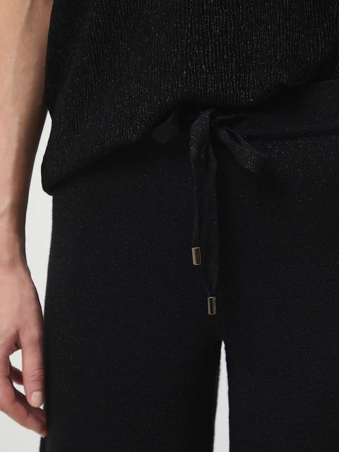 Medicine spodnie damskie kolor czarny szerokie medium waist