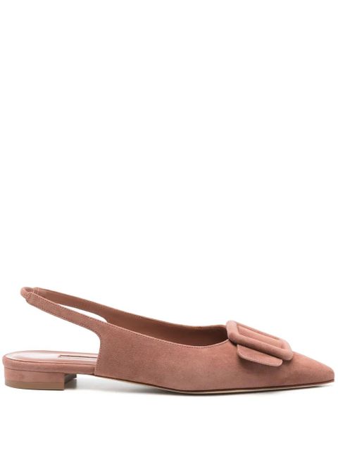 Manolo Blahnik suede slingback pumps - Pink - zdjęcie produktu nr 1