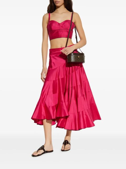 Tory Burch silk cropped top - Pink