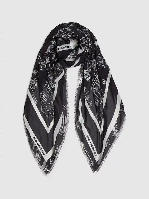 Karl Lagerfeld chusta z jedwabiem K/SKETCH