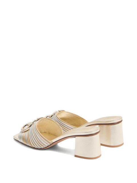 Valentino Garavani logo-plaque sandals - Silver