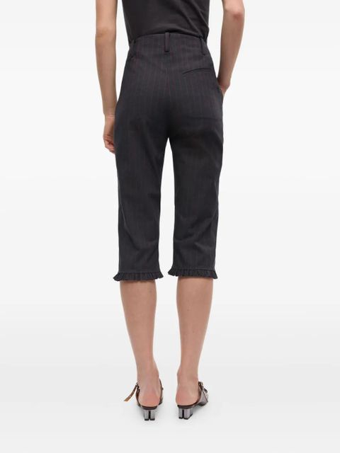 GANNI pinstriped trousers - Black