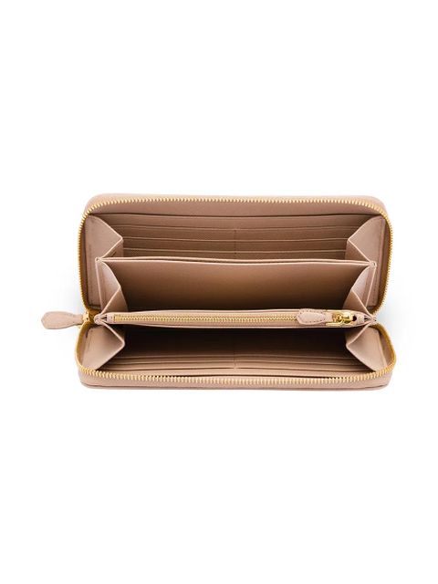 Prada Saffiano leather logo plaque wallet - Pink