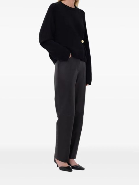 LouLou de Saison Bill draped metallic-ornament sweater - Black