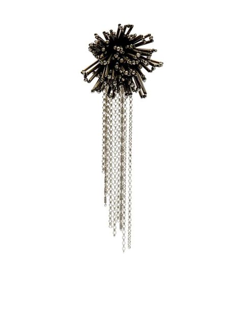 ISABEL MARANT beaded-embellished chain earrings - Silver - zdjęcie produktu nr 1