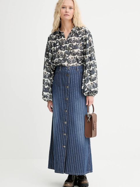 MUNTHE spódnica jeansowa bawełniana LIVONO