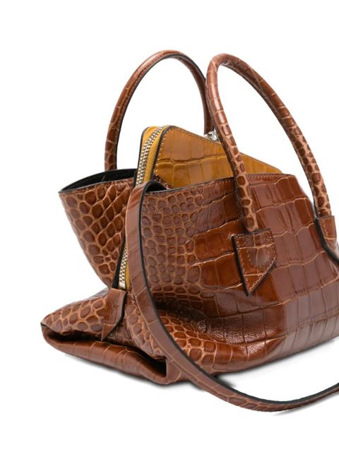 The Attico mini Le Passeggiata tote bag - Brown