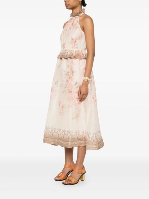 ZIMMERMANN Illuminate Halter midi dress - Pink
