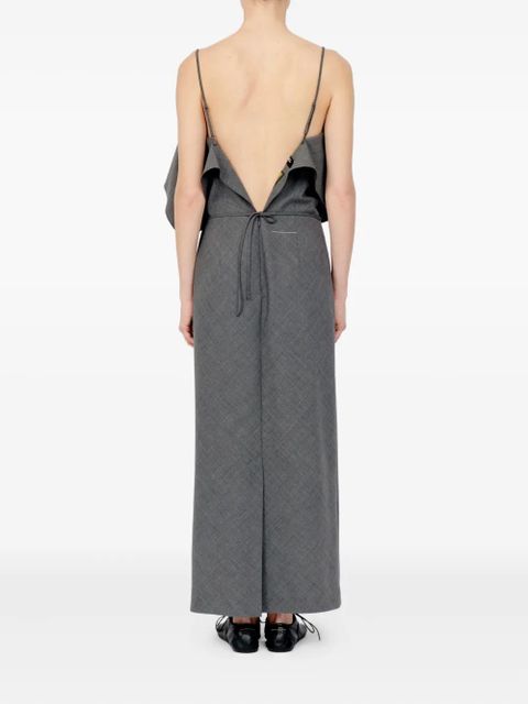 MM6 Maison Margiela ruffled maxi dress - Grey