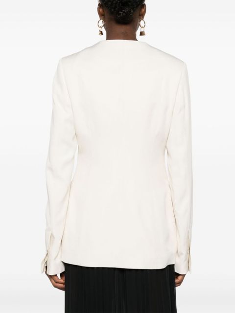 TOTEME collarless cinched jacket - White