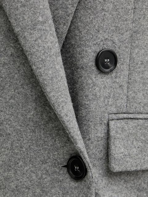 Pinko płaszcz z dodatkiem wełny kolor szary 106099 A2ZU