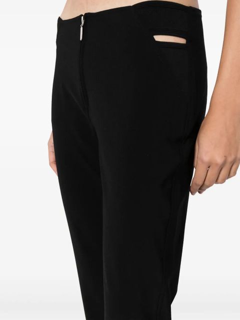 Jean Paul Gaultier low-rise flared trousers - Black