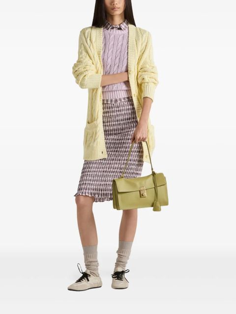 Prada check-print cotton shirt - Pink