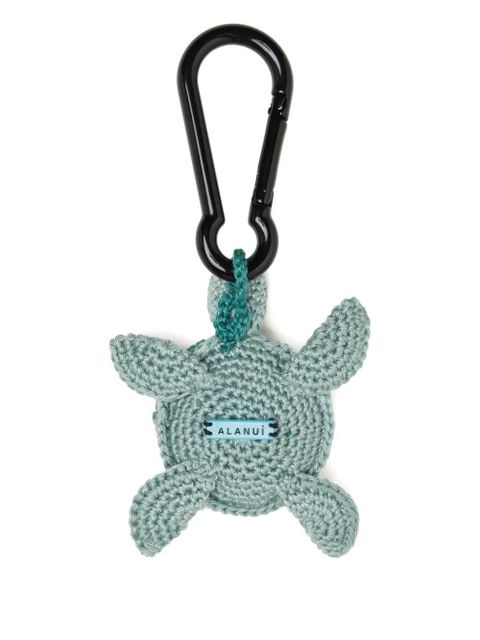 Alanui Turtle crochet keyring - Green