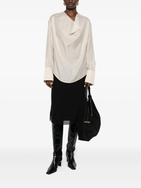 TOTEME cowl-neck blouse - Neutrals