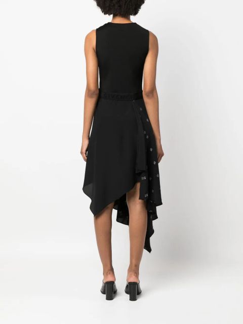 Givenchy 4G-motif asymmetric-hem dress - Black