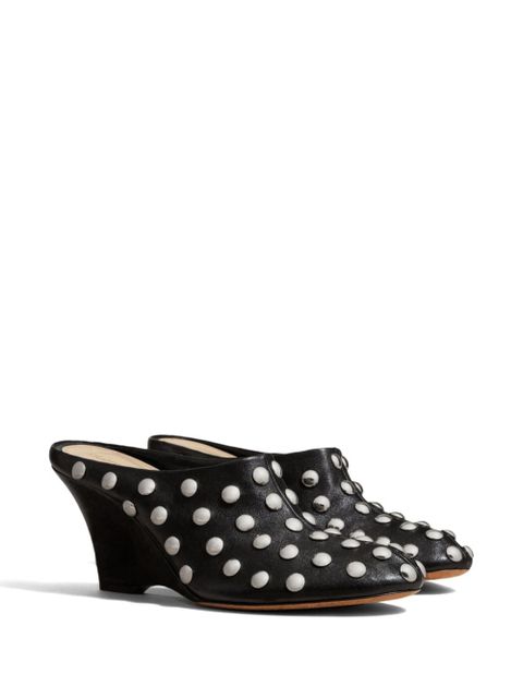 KHAITE The Apollo stud-embellished mules - Black - zdjęcie produktu nr 2