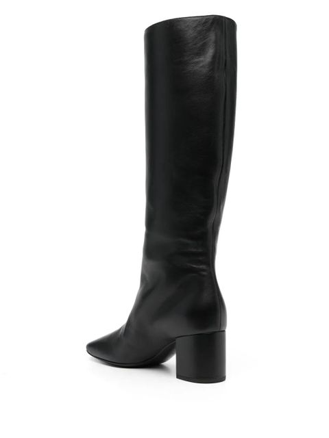 Dolce & Gabbana Jackie 60mm logo-plaque leather boots - Black