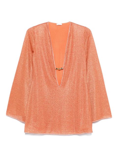 Oséree lurex-detail mini dress - Orange - zdjęcie produktu nr 1