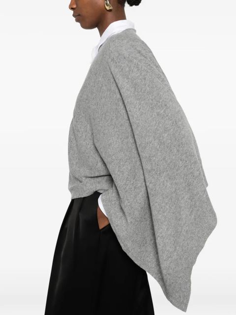 Jil Sander JIL CAPE W ONE SLEEVE VOLCANIC GLASS - 030 - VOLCANIC GLASS