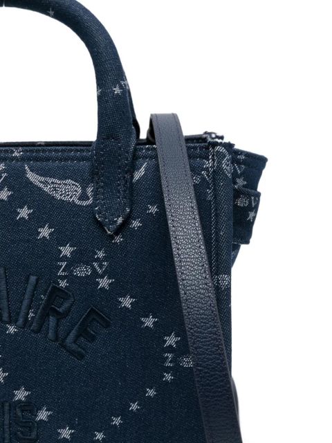 Zadig&Voltaire XS Angel star-print denim tote bag - Blue
