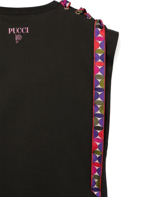 PUCCI print-detailed top - Black