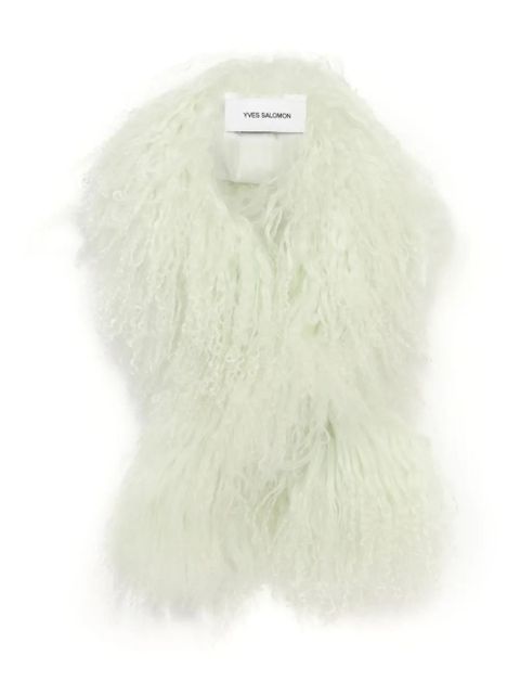 Yves Salomon lambwool scarf - Green - zdjęcie produktu nr 1