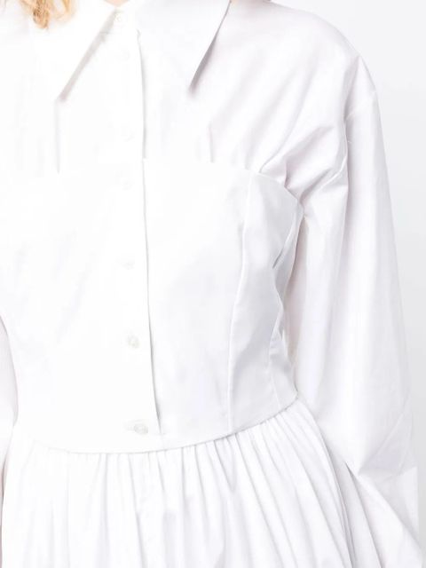 A.W.A.K.E. Mode corset-style shirt dress - White