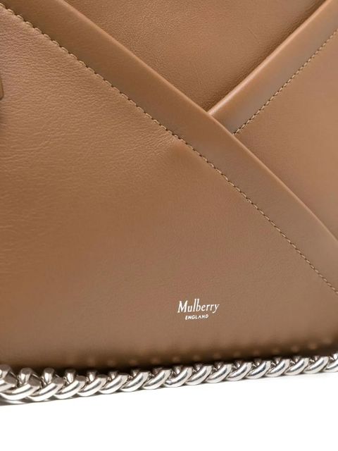 Mulberry M Zipped leather shoulder bag - Brown