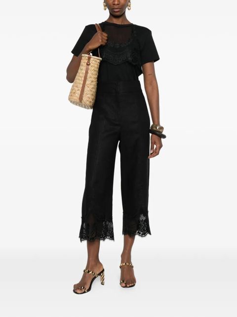 TWINSET lace-detail trousers - Black - zdjęcie produktu nr 2