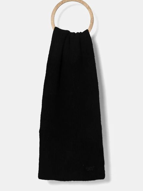 Superdry szalik z wełną kolor czarny gładki Y9310080A-02A