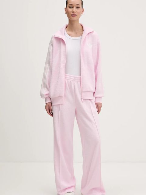 adidas Originals bluza Mohair damska kolor różowy z aplikacją KS7778 - zdjęcie produktu nr 2