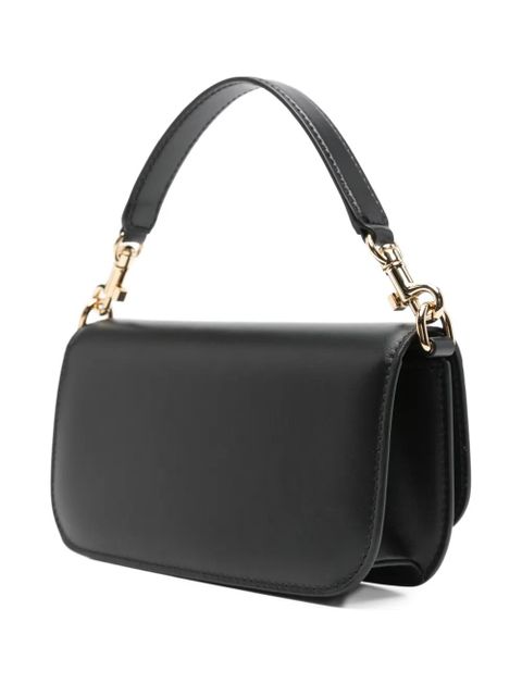 Dolce & Gabbana mini logo-plaque leather cross-body bag - Black
