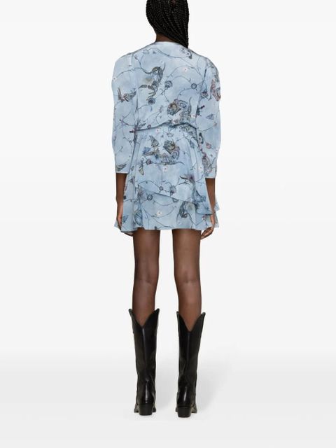 Zadig&Voltaire Rogers silk mini dress - Blue