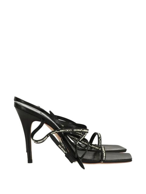 Off-White x Jimmy Choo square-toe heeled sandals - Black - zdjęcie produktu nr 1