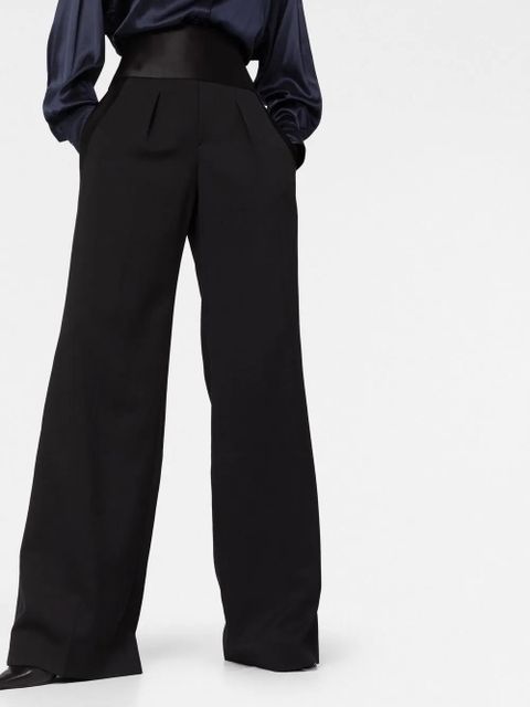 TOM FORD wide-leg high-waisted trousers - Black