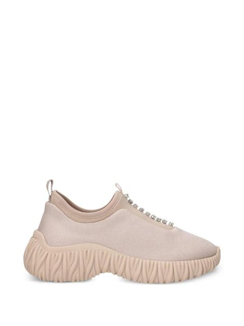 Miu Miu rhinestone-embellished slip-on sneakers - Neutrals - zdjęcie produktu nr 1