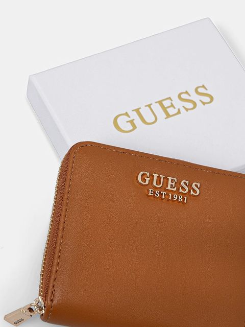 Guess portfel TALENT damski kolor brązowy SWNG96 69137